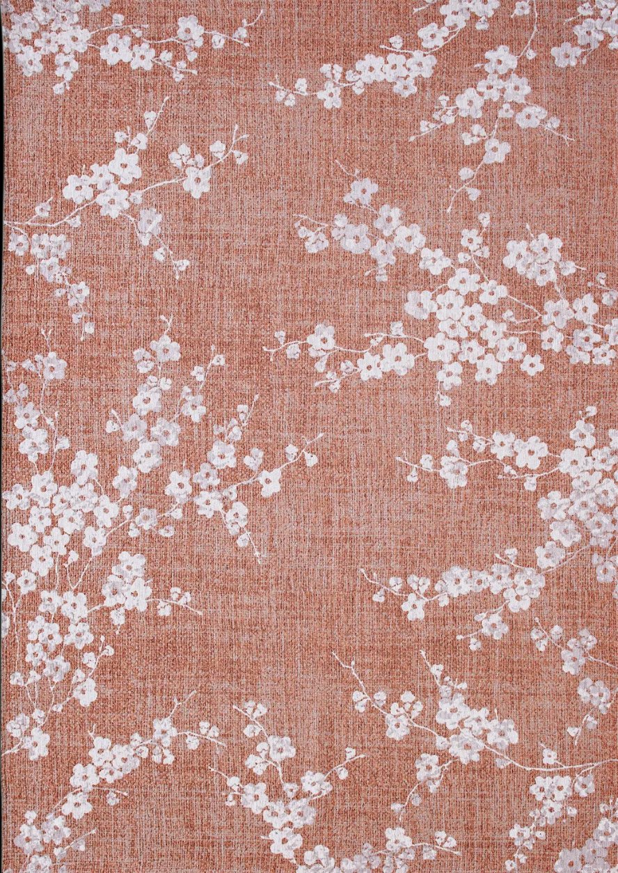 Tapis Sakura Rose Cuivré - Célébration de la Beauté Intemporelle des Cerisiers en Fleurs - Louis de Poortere - Ethic Atelier