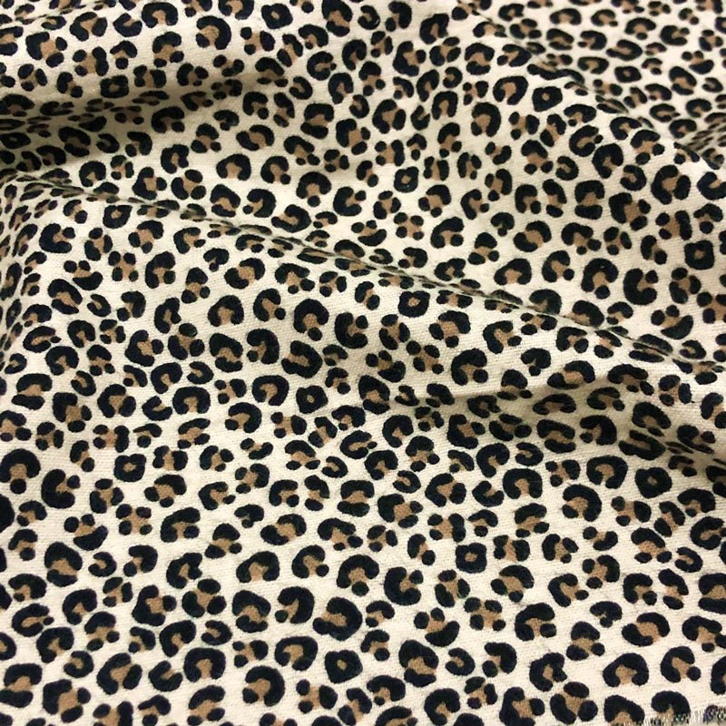 Tissu imprimé léopard en pur coton - Ethic Atelier