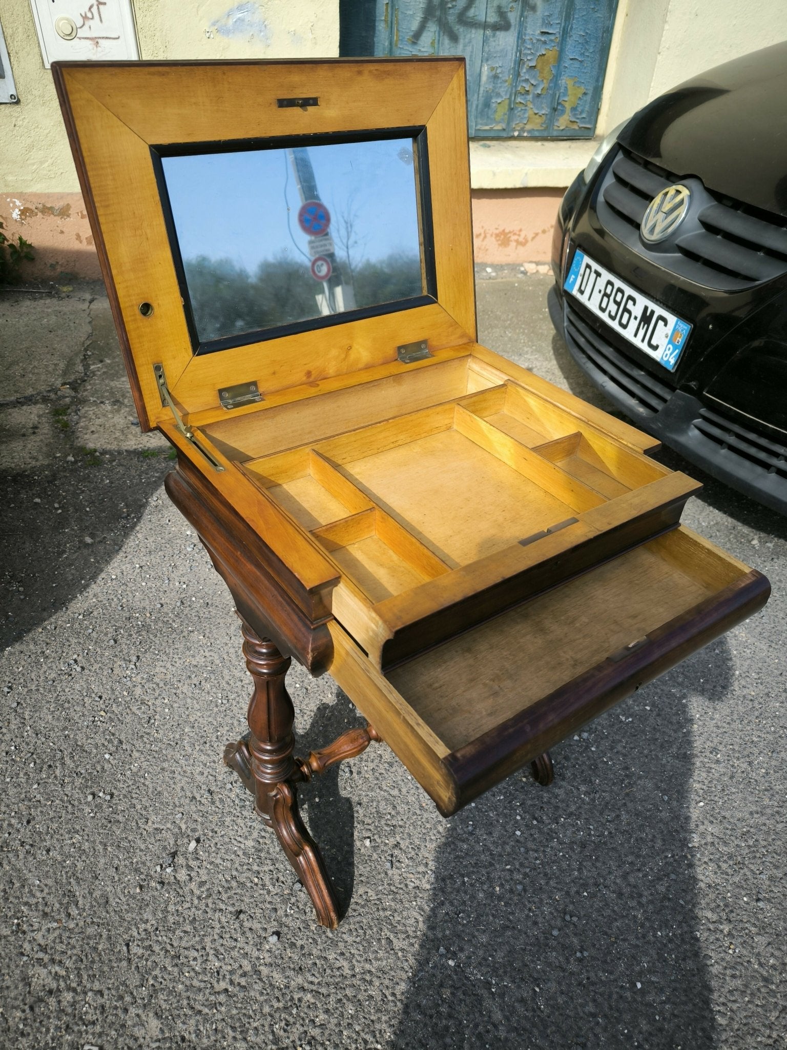 Travailleuse en acajou et citronnier vers 1830 - Ethic Atelier