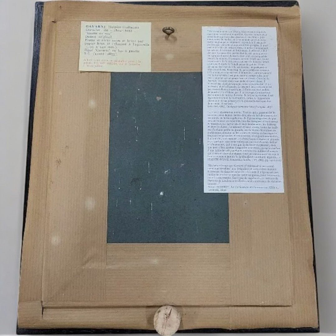 Très Beau Dessin Tableau de Gavarni "Goutte au Nez" - Ethic Atelier