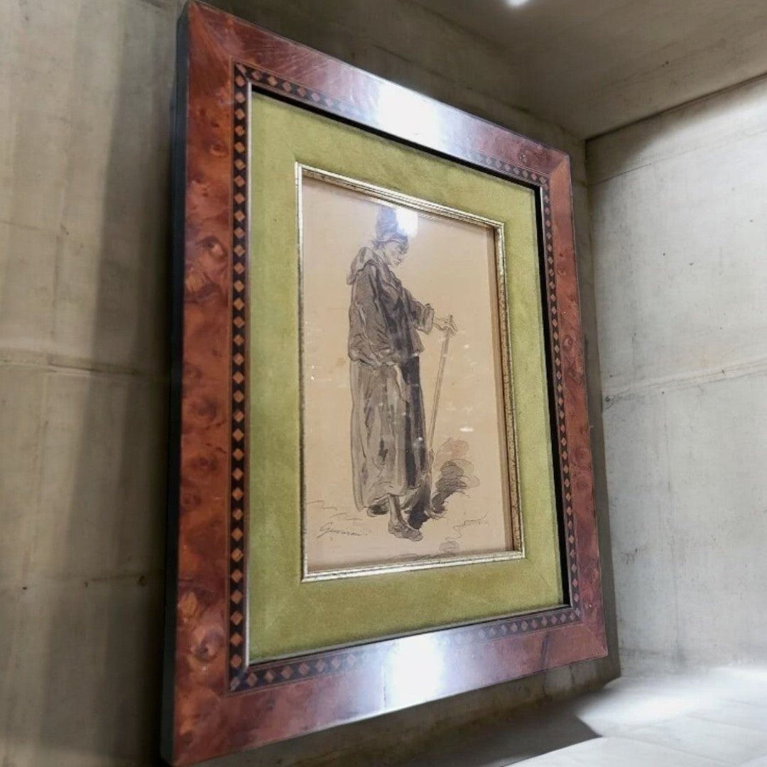 Très Beau Dessin Tableau de Gavarni "Goutte au Nez" - Ethic Atelier