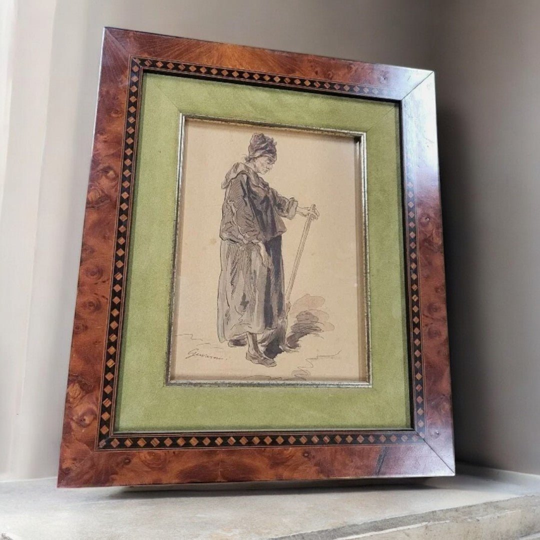 Très Beau Dessin Tableau de Gavarni "Goutte au Nez" - Ethic Atelier