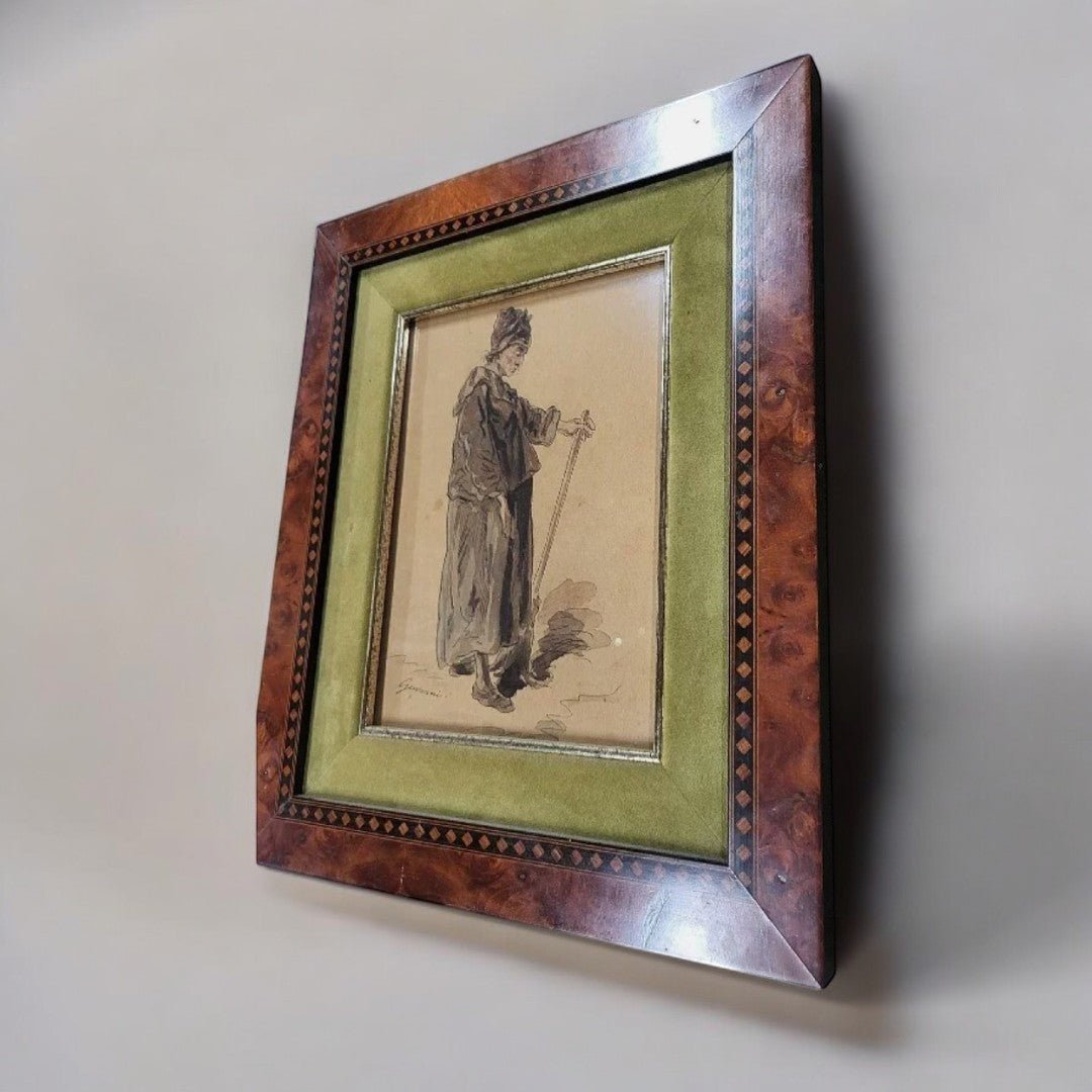 Très Beau Dessin Tableau de Gavarni "Goutte au Nez" - Ethic Atelier