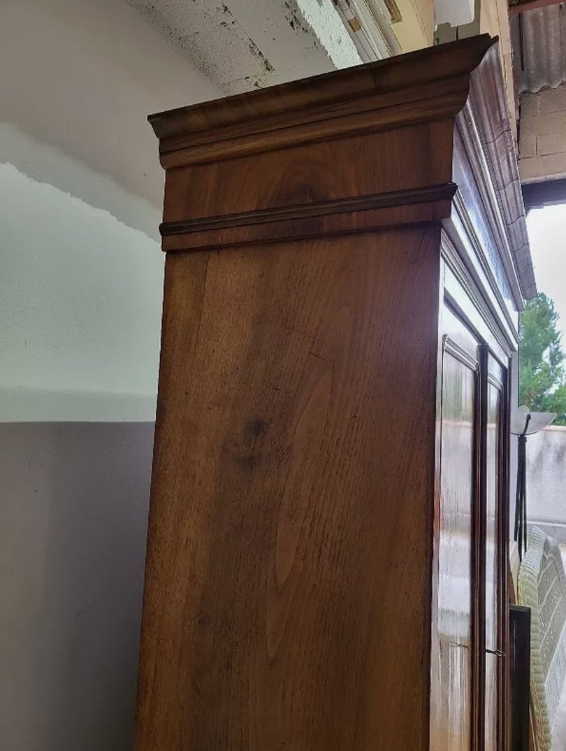 Très Belle Armoire en Ronce de Noyer - Meuble Ancien avec Rangement Complet - Ethic Atelier