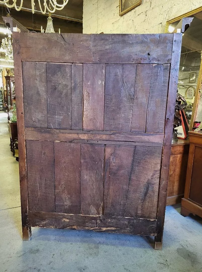 Très Belle Bibliothèque Vitrine à Petits Carreaux Louis XV - Début XIXe Siècle - Ethic Atelier