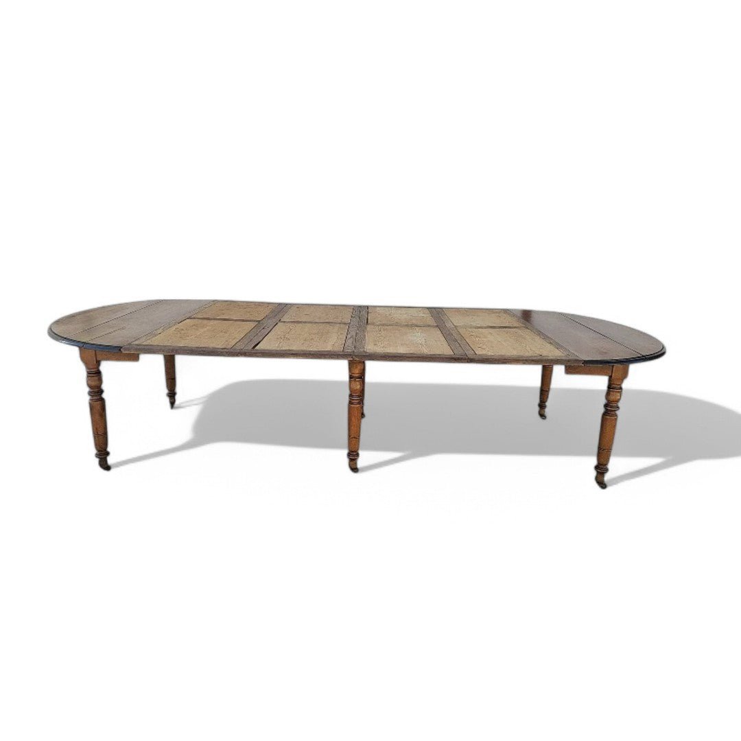 Très Belle et Grande Table à 6 Pieds Louis Philippe - Noyer Massif - XIXe siècle - Ethic Atelier