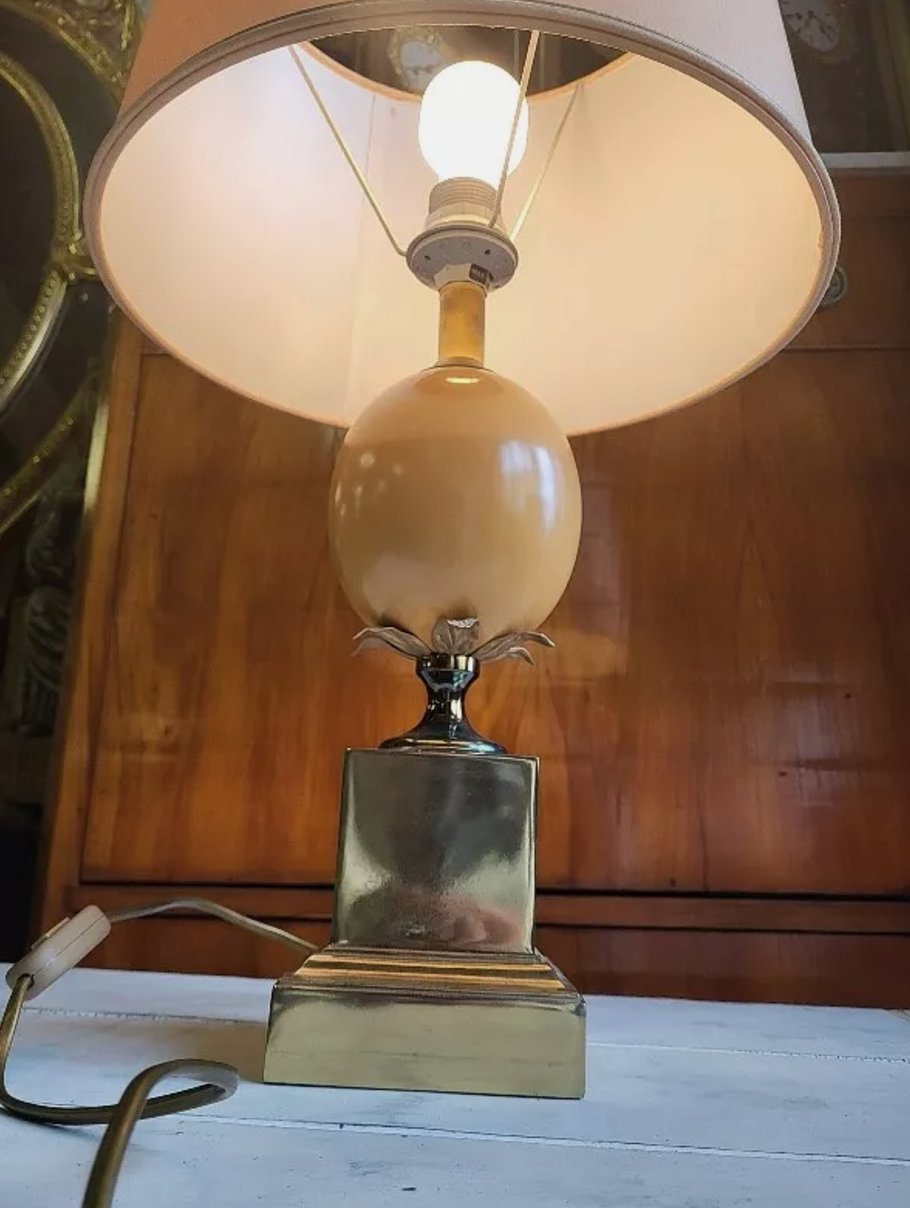 Très Belle Lampe Œuf d'Autruche Modèle Australie - Ethic Atelier