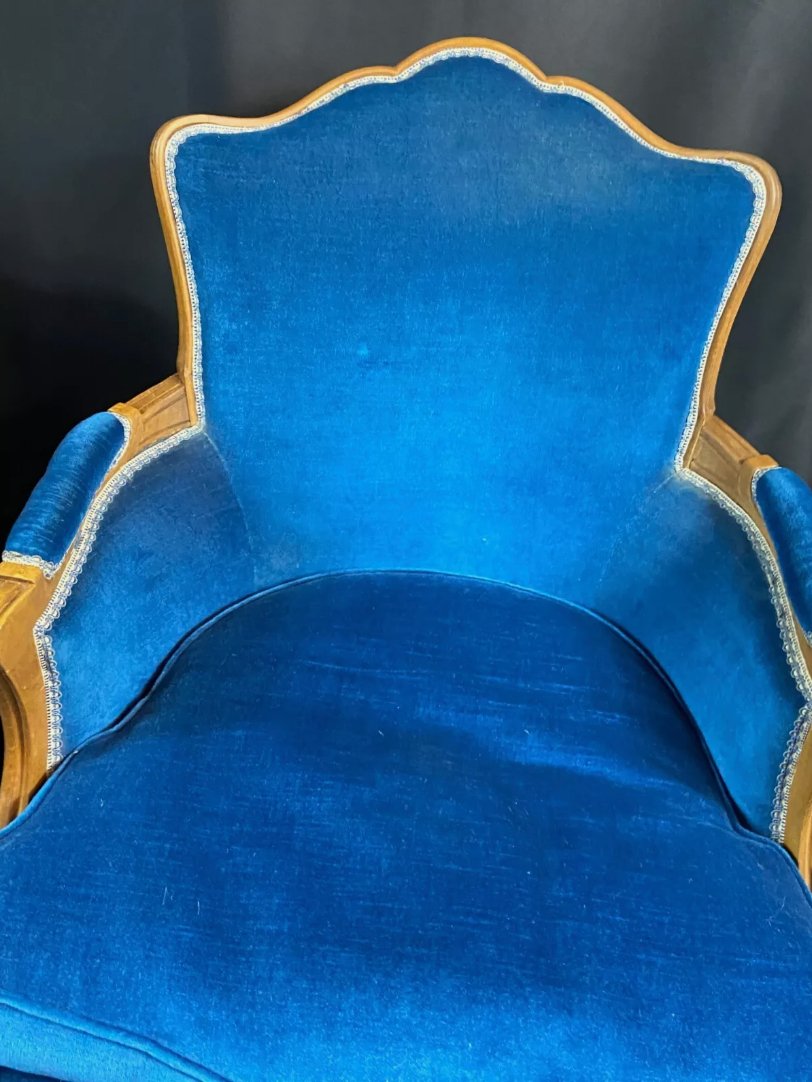 Très Belle Paire de Fauteuils Bergères de Style Louis XV - XXe Siècle - Ethic Atelier