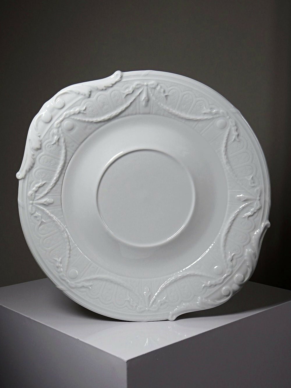 Très grand plat coupe centre de table Lafarge & Co porcelaine Limoges vintage - Ethic Atelier