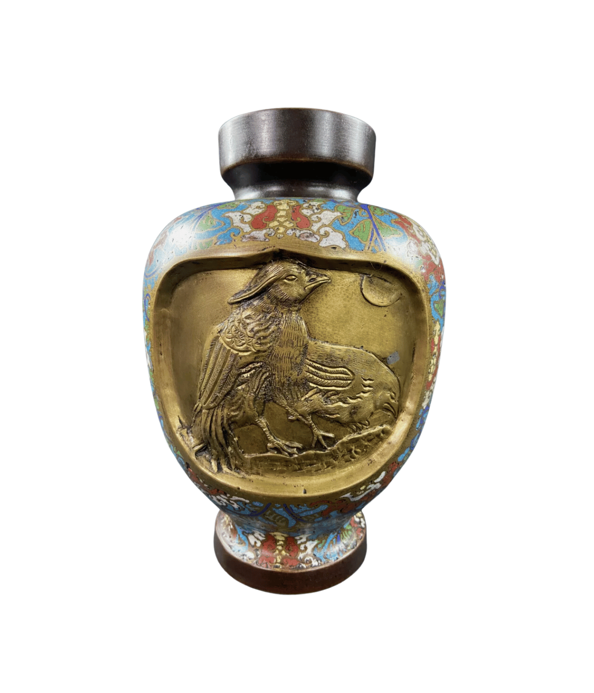 Vase Japonais en Bronze avec Émail Cloisonné – XIXe Siècle et Avant - Ethic Atelier