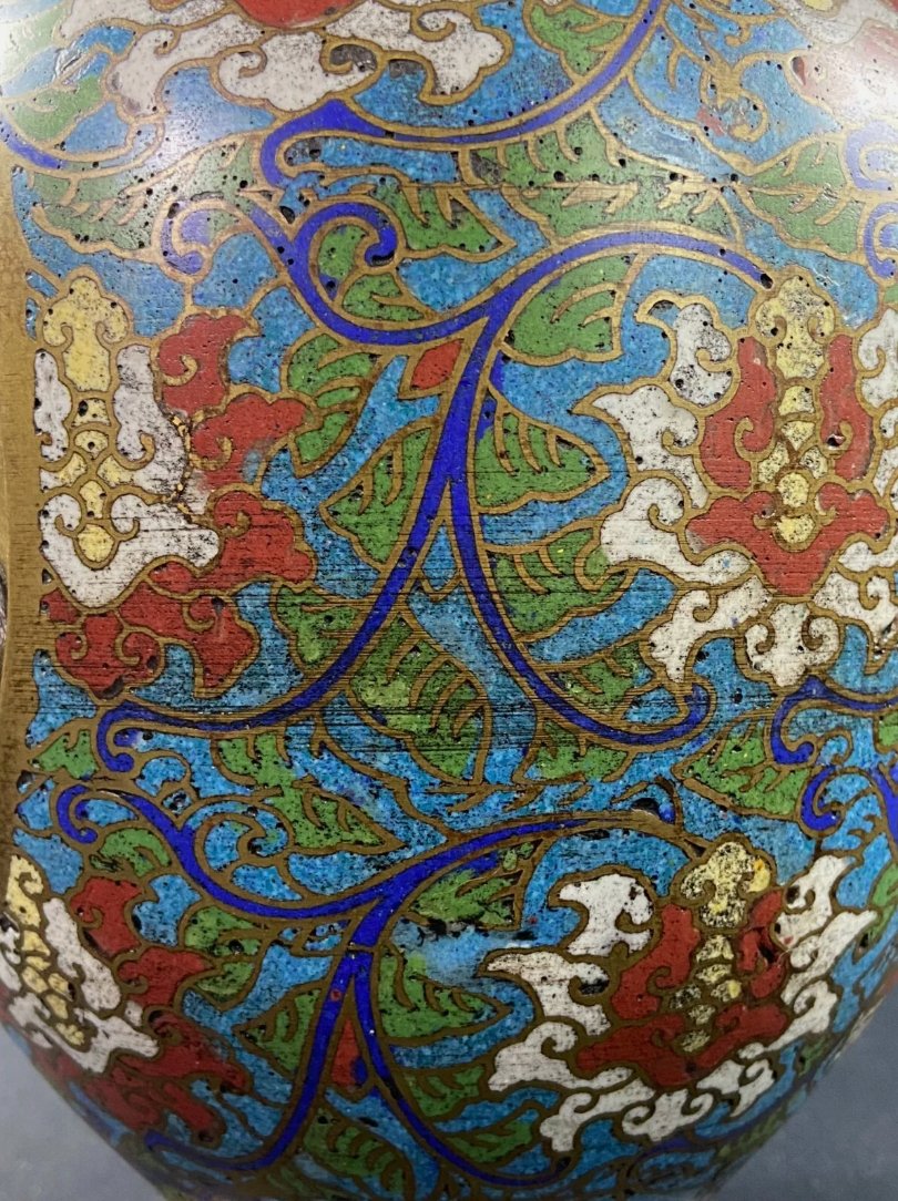 Vase Japonais en Bronze avec Émail Cloisonné – XIXe Siècle et Avant - Ethic Atelier