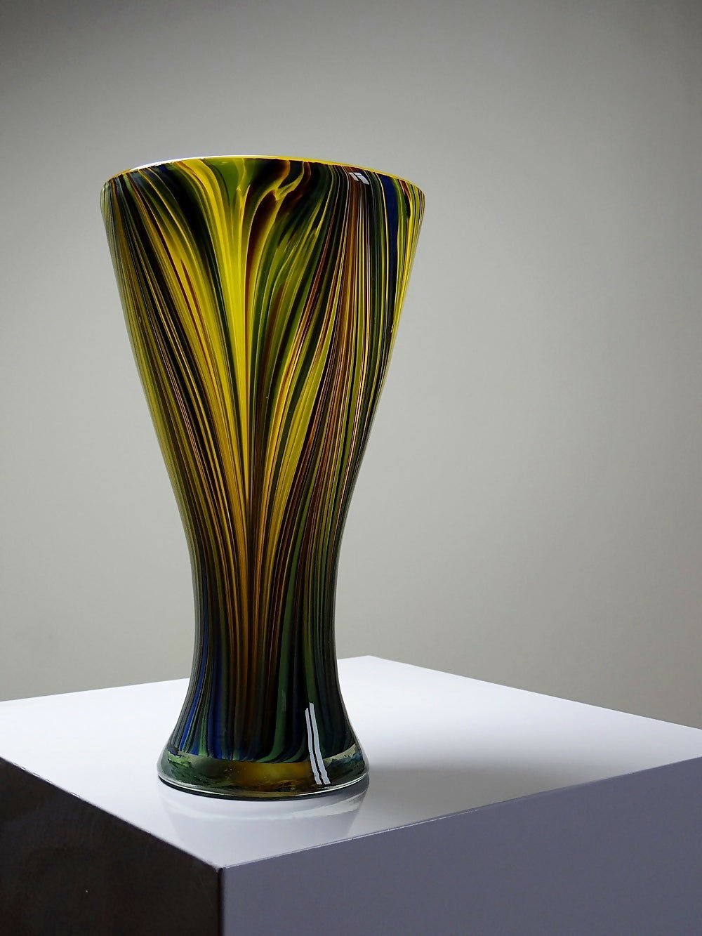 Vase Missoni Murano"Peacock Feather" multicolore années 70 - 80 - Ethic Atelier