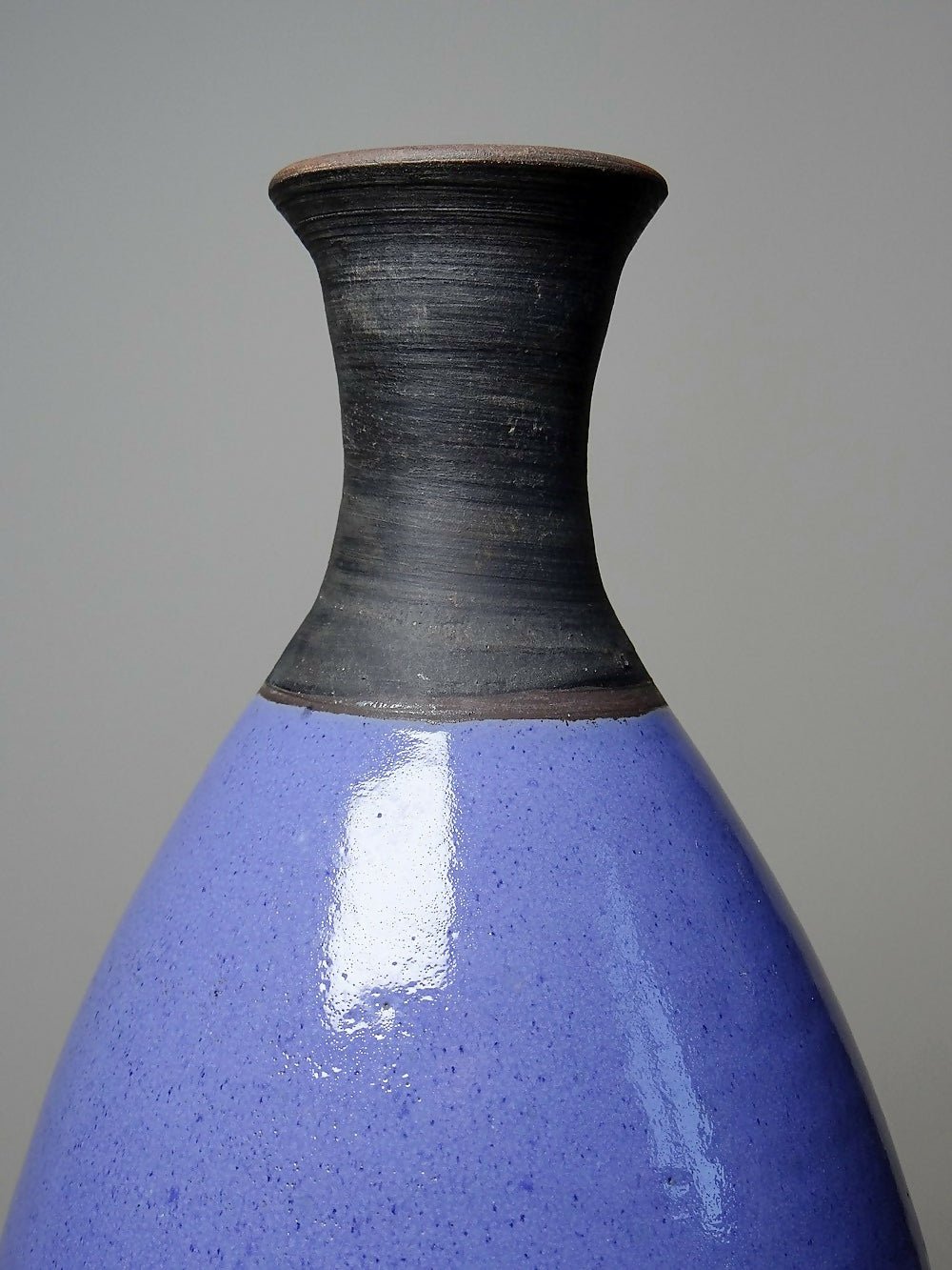 Vase potiche vintage mixte grès et terre cuite artisanale signée SIROTO - Ethic Atelier