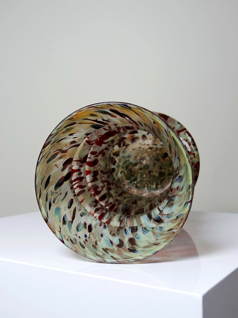 Vase verre moucheté aventurine inclusions de cuivre art déco style Legras - Ethic Atelier