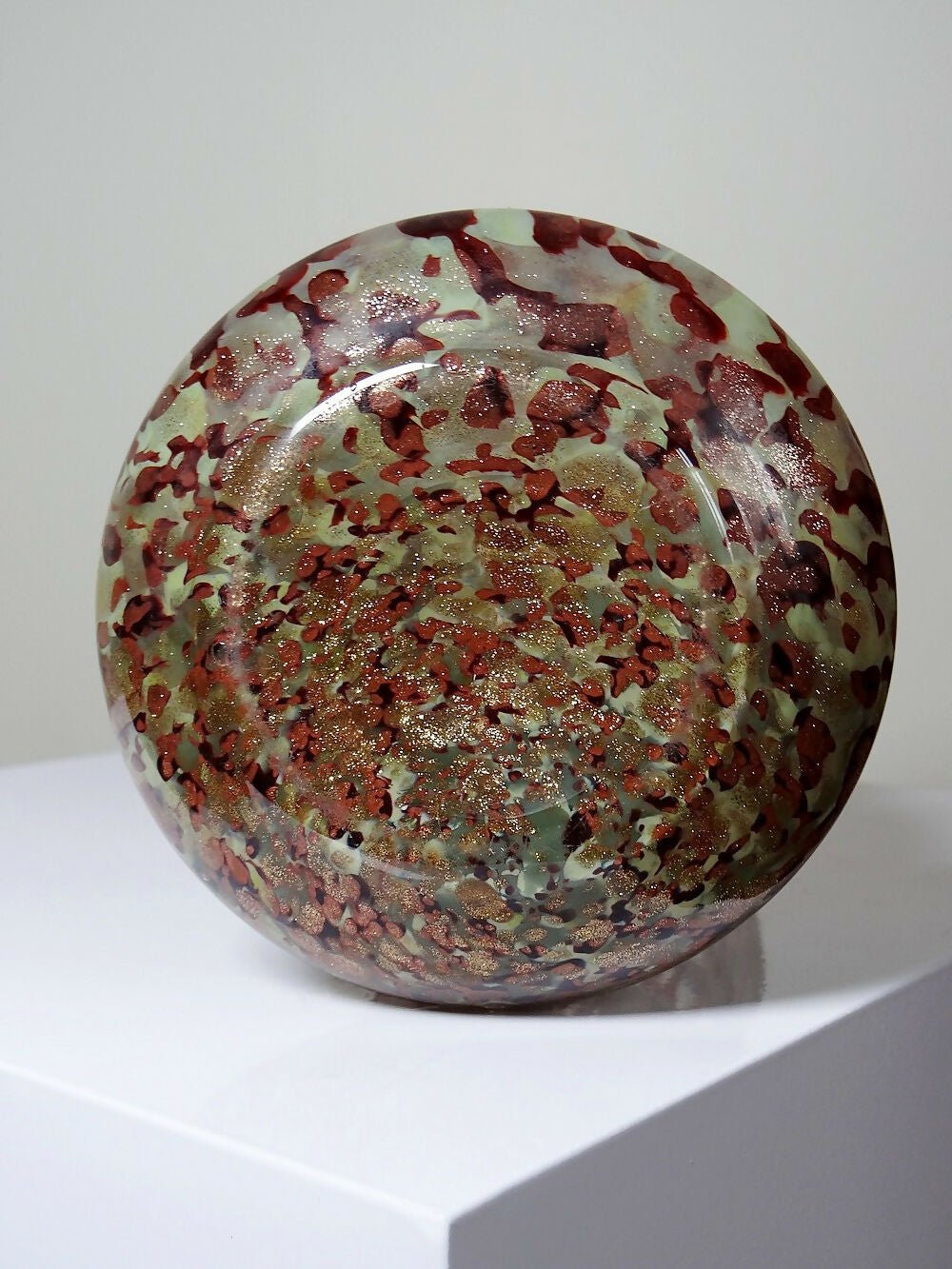 Vase verre moucheté aventurine inclusions de cuivre art déco style Legras - Ethic Atelier