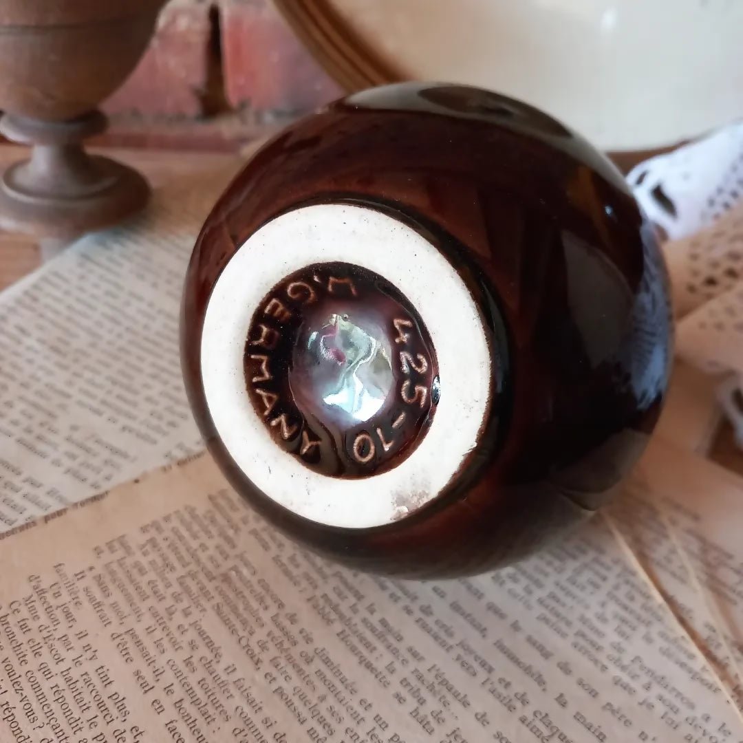 Vases boules émaillés ocre - Ethic Atelier