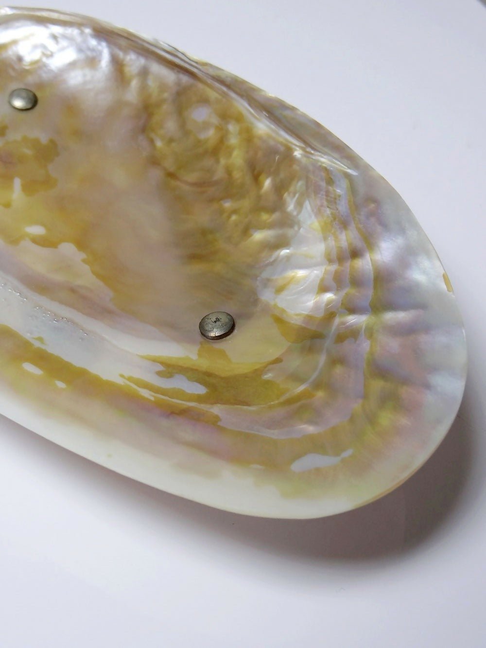 Vide poche coupelle en nacre ancien tripode pieds en métal argenté - Ethic Atelier